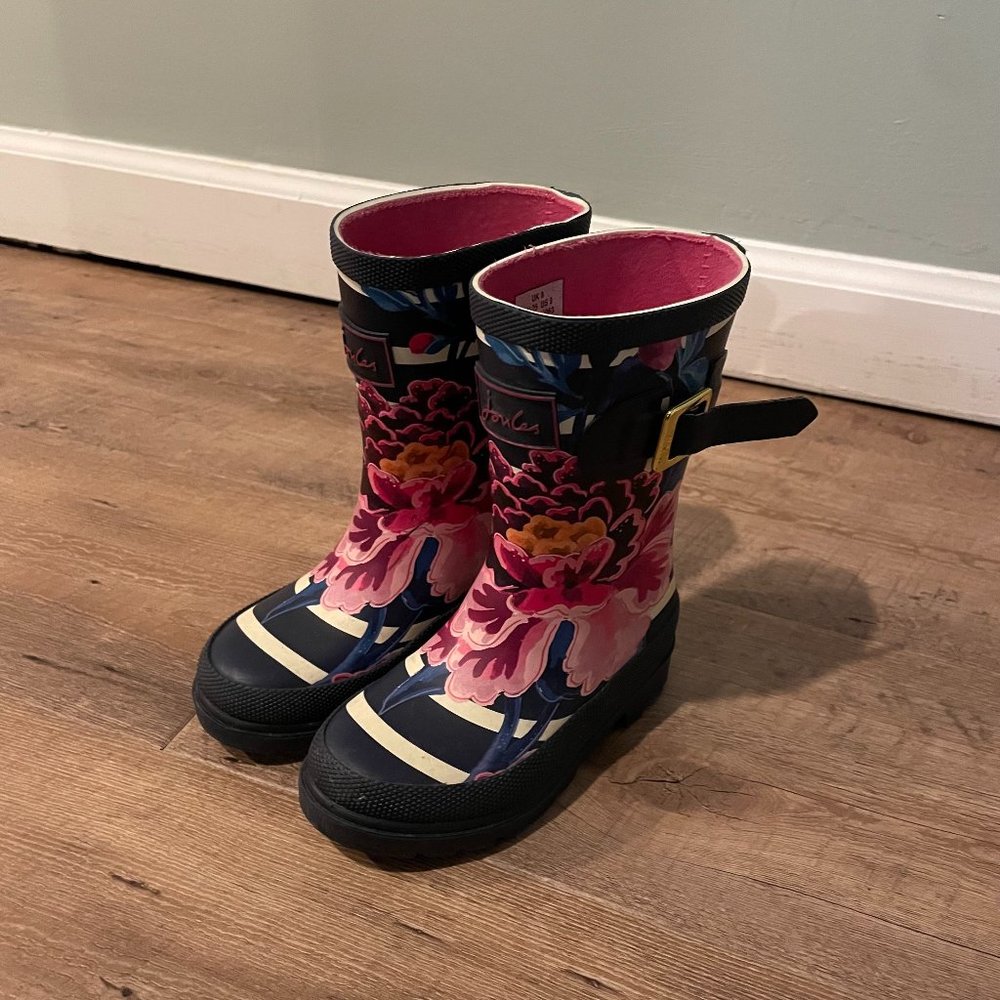 Joules girls floral size 9 rain boots